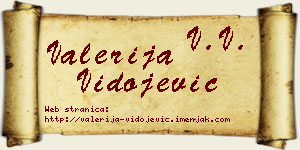 Valerija Vidojević vizit kartica
